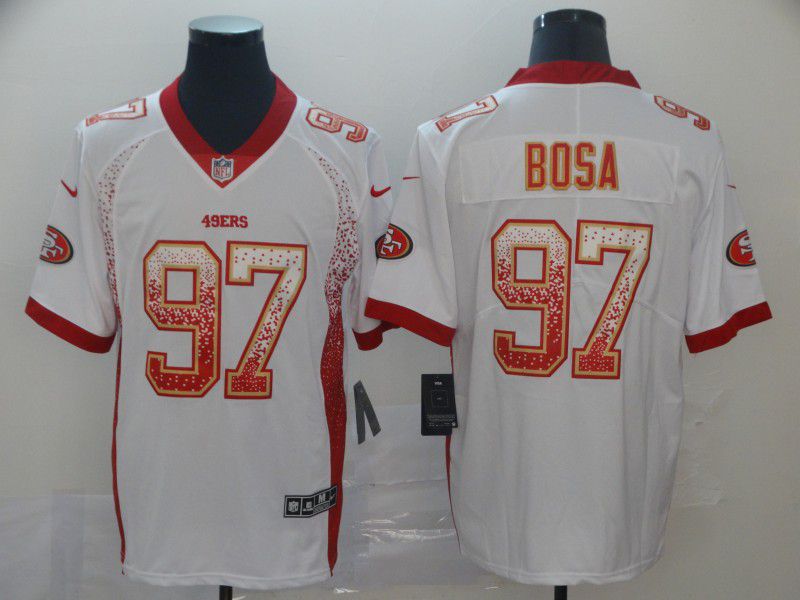 Men San Francisco 49ers #97 Bosa White Nike Drift Fashion Limited NFL Jersey